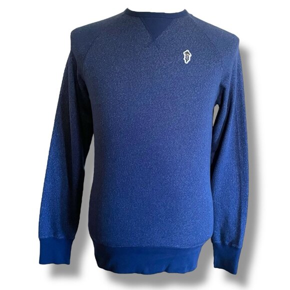 Barbour Mens Steve McQueen Collection Pullover Sz Small Blue Cotton Knit Top - Picture 1 of 8